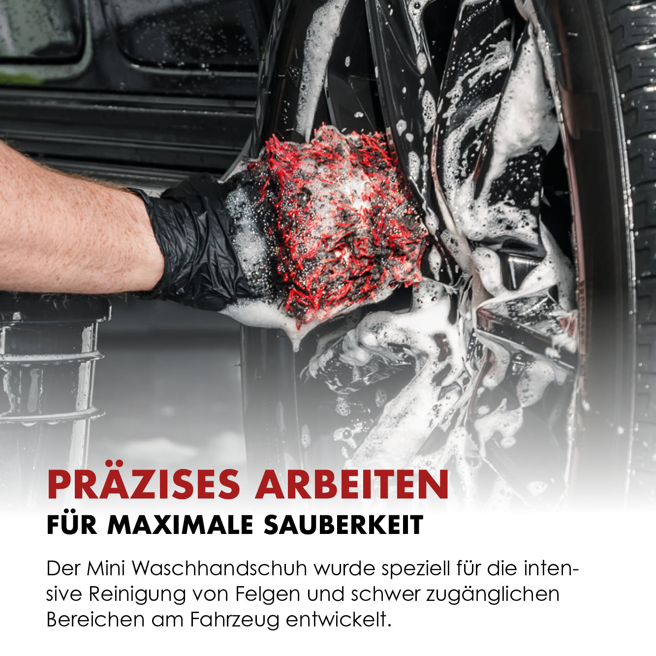 Wheel wash mitt