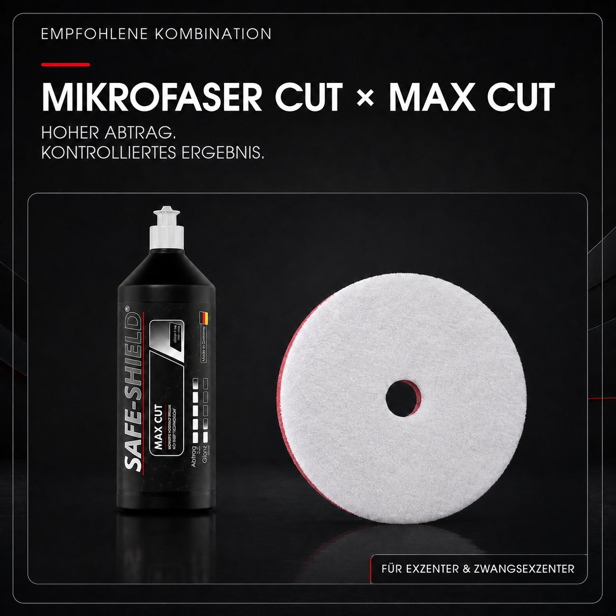 Mikrofaser Cutting Pad mit Max Cut Schleifpolitur für Exzenter und Zwangsexzenter